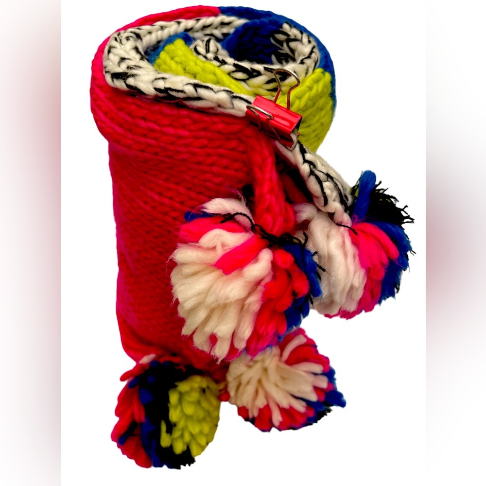 Talla unica large colorful scarf 72”x13”